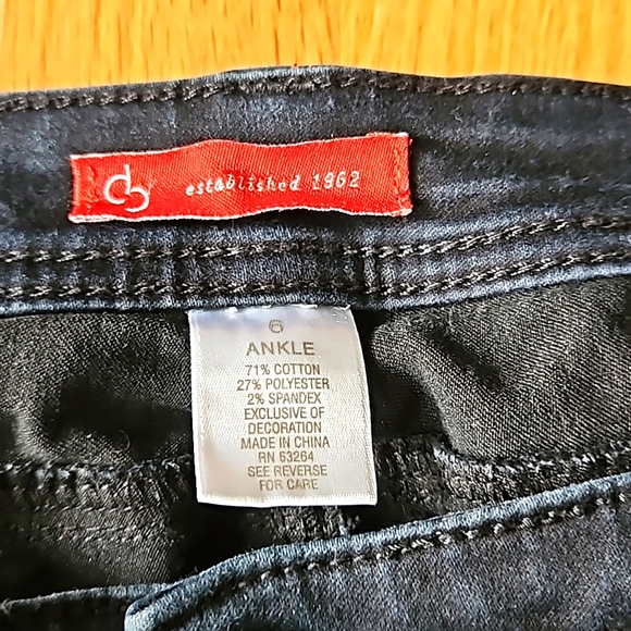 Db Black Ankle Jeans Sz 6 - Picture 1 of 4